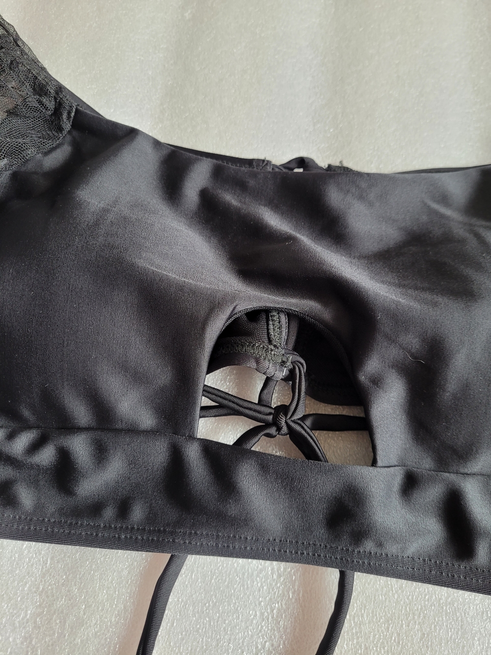 Sheer Puff-Sleeve Crop Crop Top Black Goth Whimsigoth 0X - Picture 5 of 11